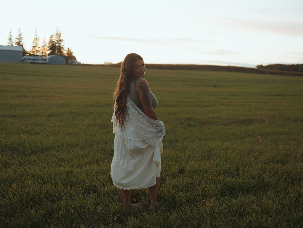 Marly Grace walking outside